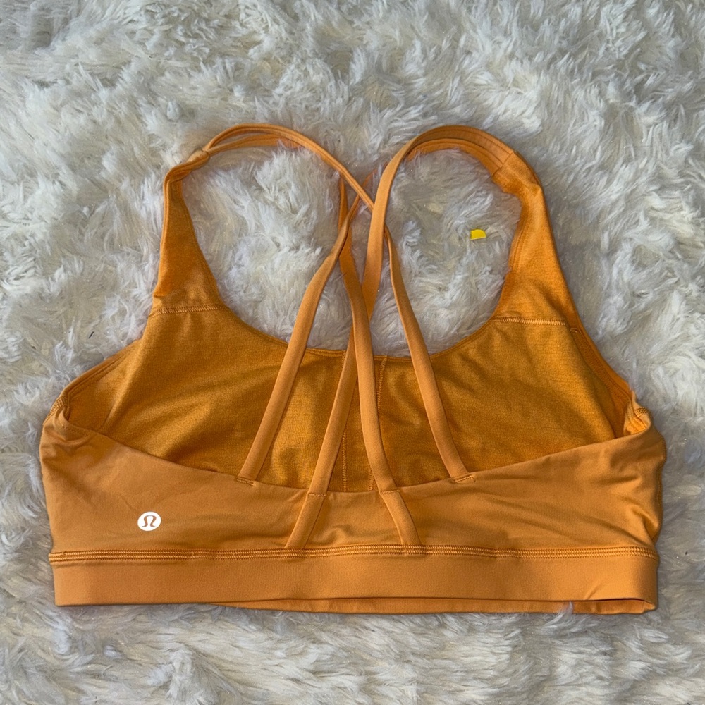 Lululemon Athletica Vibrant Orange Strappy Sports Bra